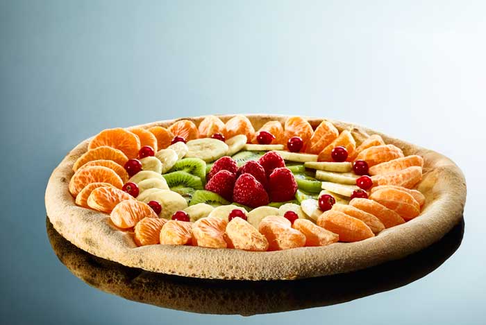 Pizza aux fruits par Grégory Edel pour Valmartin